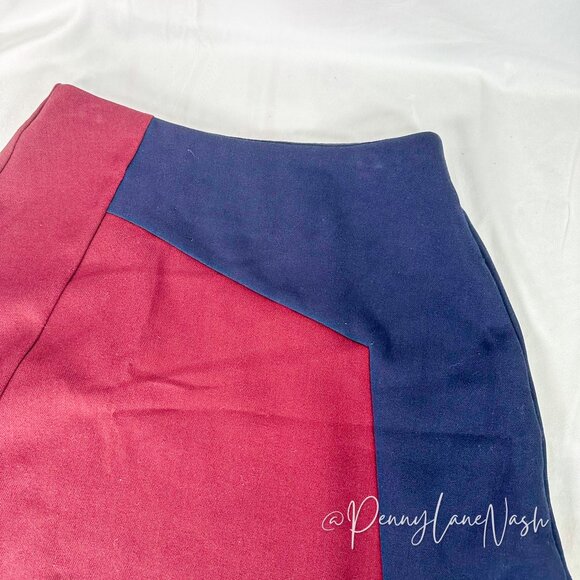 ASOS Colorblock Skirt with Button Wrap - Picture 8 of 8